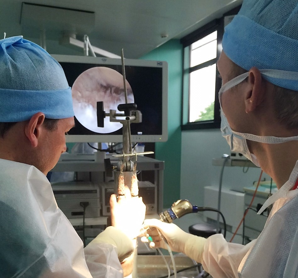 Врач травматолог-ортопед Лукашук И.А. и старший ординатор, к.м.н.Умников А.С